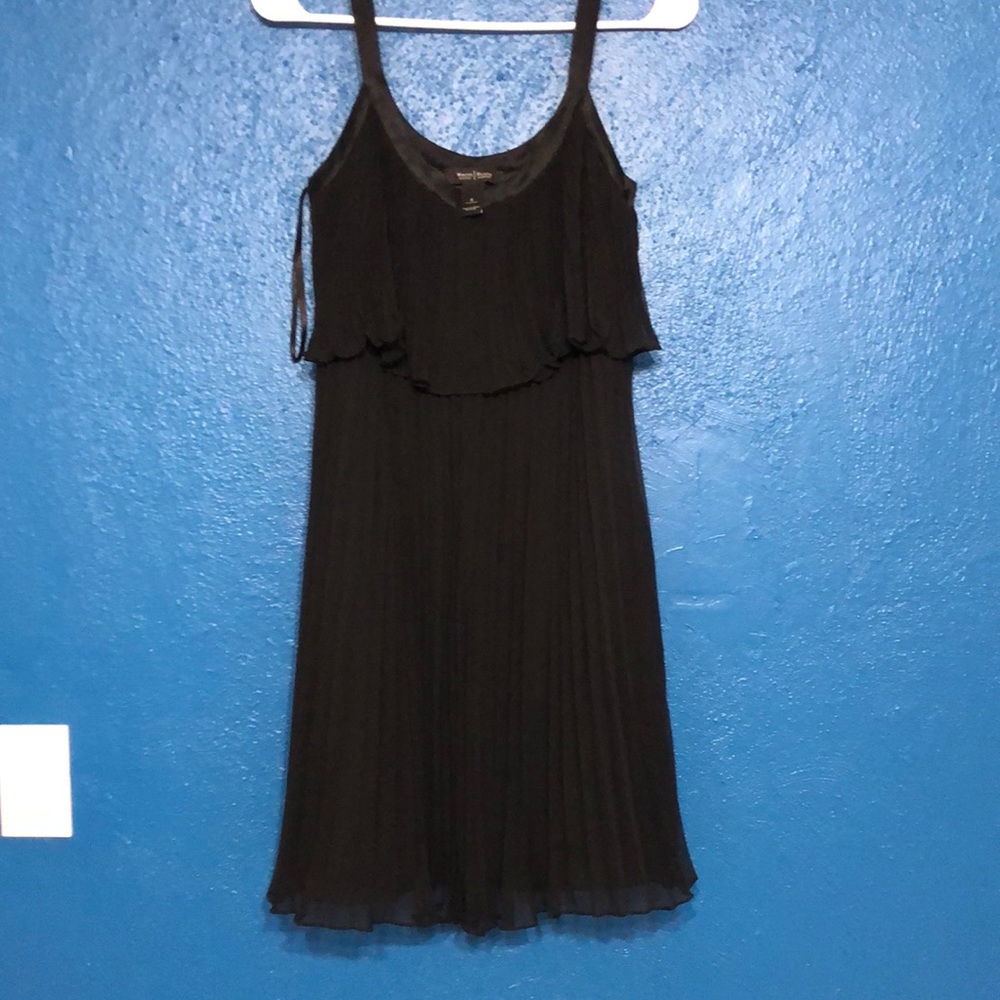 White House Black Market black cocktail pleated dress.Size 4 never worn no stain